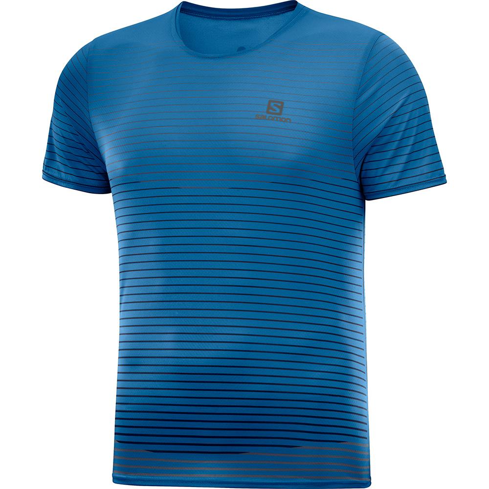 Salomon SENSE M Camisetas Hombre - Azules - Colombia (02157-VNRK)